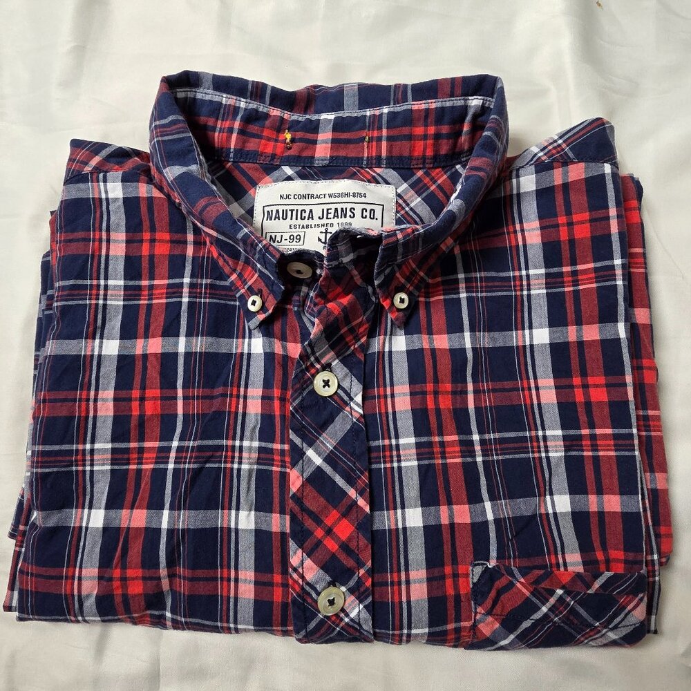 Nautica Button Down Long Sleeve Shirt Casual / Work XL